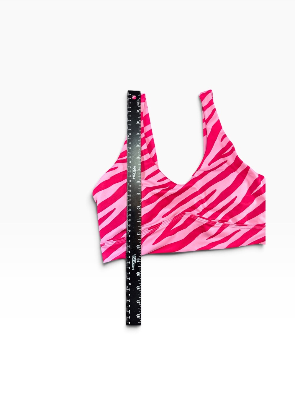 Wilo The Label Pink Zebra Stripe Women's Sports Bra and Leggings Set L - Picture 6 of 14